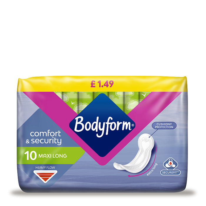 Bodyform Maxi Long Sanitary Towels (Pack of 10) — Current Favorite 5873F