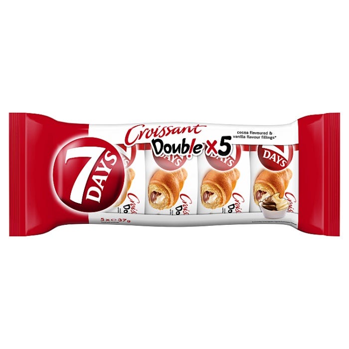 7 Days Double Croissant Cocoa & Vanilla Flavour Fillings (Pack of 5) — Daily Pick 5873F