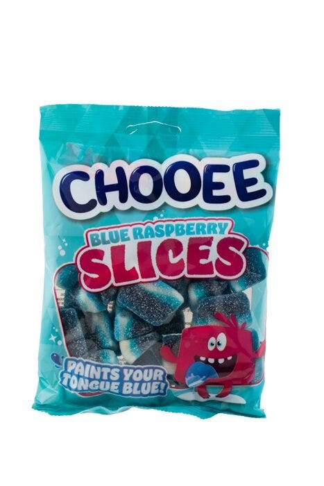 Chooee Blue Raspberry Slices, 165g — Useful Find 5873F